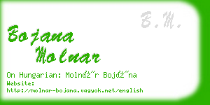 bojana molnar business card